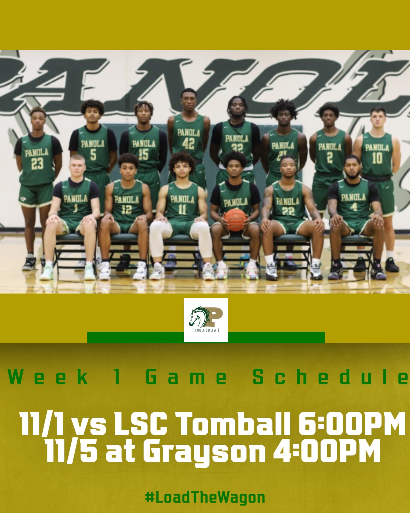 Panola Men's Basketball Week One Schedule